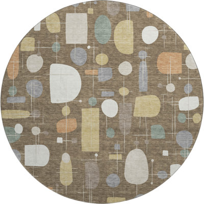 Premium Machine Washable Mayfield AMF2393 Geometric Rug
