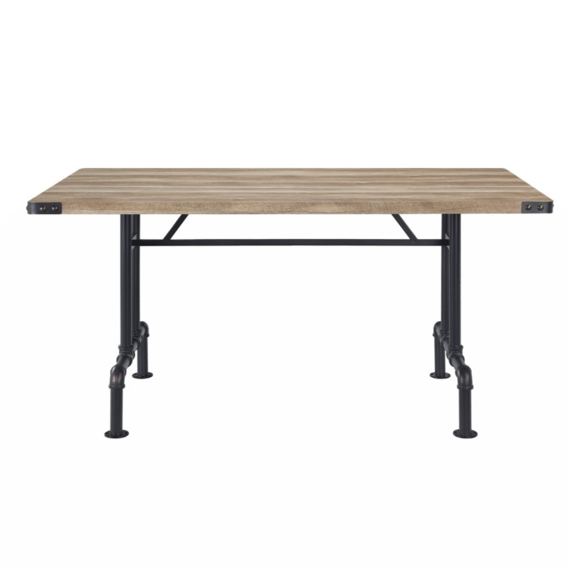 Jozyah 37" Rectangular Dining Table in Oak and Sandy Black