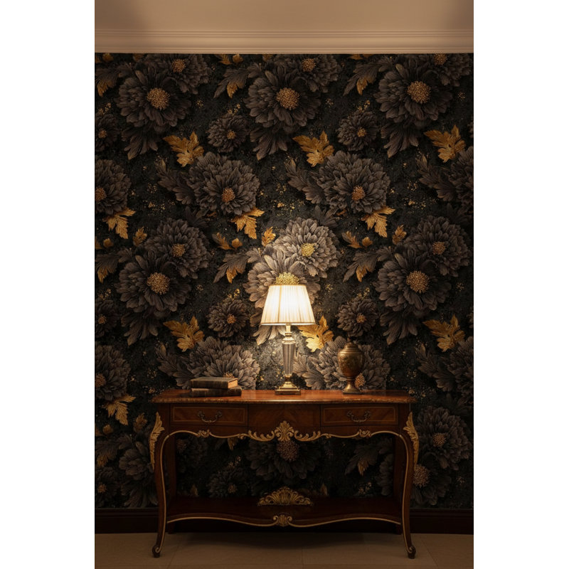 Floral Wallpaper Luxurious Elegant Decorative Mural