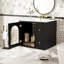 Ensemble de meuble-lavabo mural 24 po pour petit espace, armoire de salle de bain avec lavabo en céramique, 2 tiroirs et 1 porte à fermeture en douceur-1728187876