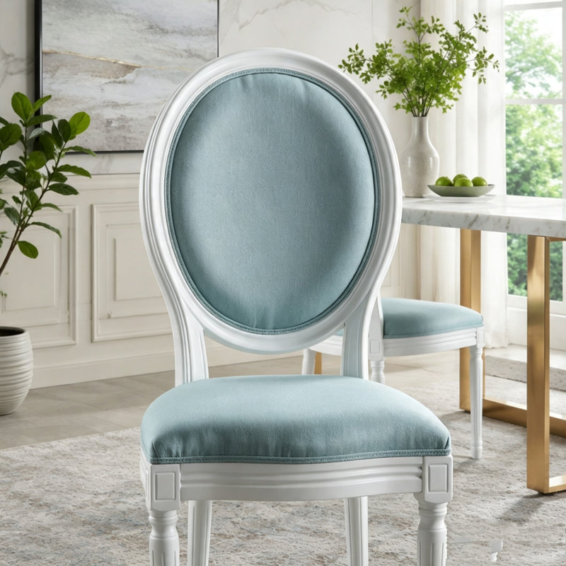 Ensemble de chaises de salle à manger, Bleu clair