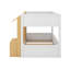 Lit superposé avec bureau, armoire de rangement et ports USB, lit superposé peu encombrant avec échelle et garde-corps