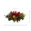 Holiday Candleholder Arrangement with Evergreens and Pinecones