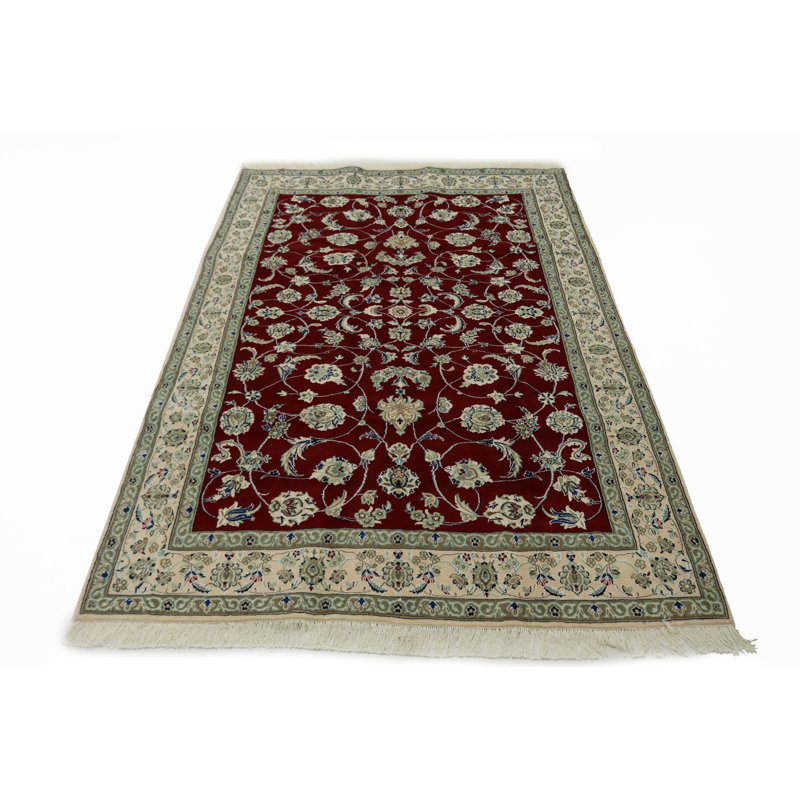 One-of-a-Kind 6'4" x 9'9" Rectangle Wool Area Rug in Red