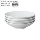 Porcelain Classic White Set of 4 Pasta Bowls