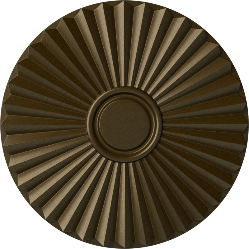 Endurathane Shakuras Ceiling Medallion, 19 3/4"OD x 1 3/8"P (For Canopies up to 5"), Hand-Painted Brass Finish, Brass
