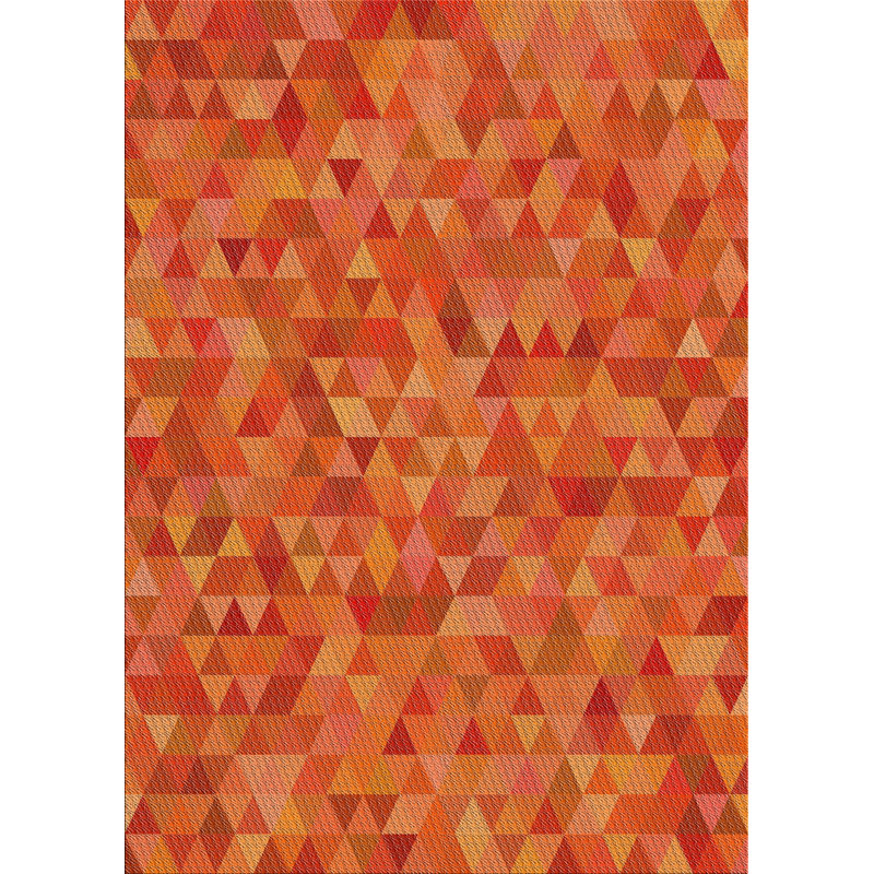 Tapis de la surface orange en laine touffeté à la main Guin