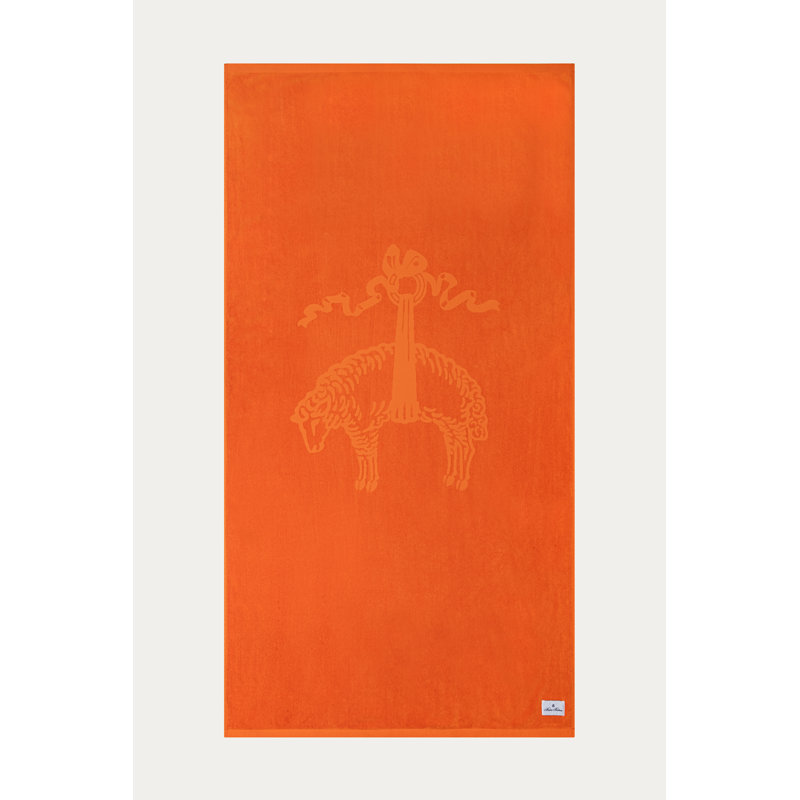 Orange Turkish Cotton Quick Dry Beach Towel