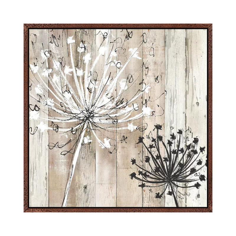 Farmhouse Fluff by Katrina Craven - Painting on Canvas, 66.04 cm H x 66.04 cm W, Classic Brown Wood Framed Canvas