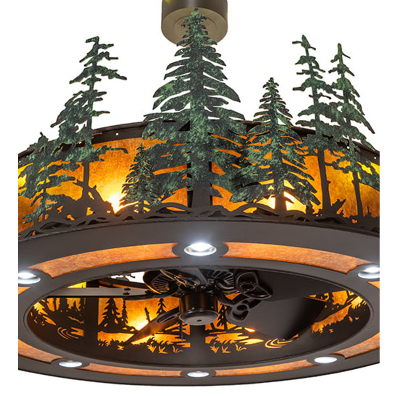Tall Pines LED Downrod Ceiling Fan