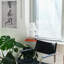 Lampe champignon en verre blanc