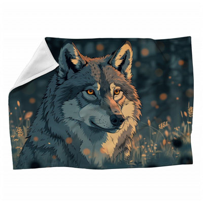 Jeté polaire en forme de loup