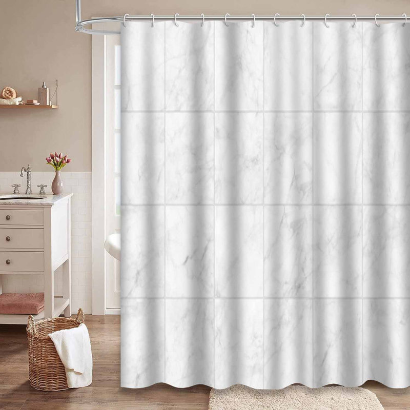Rideau de douche Marble Tiles, L 72 po x l 84 po