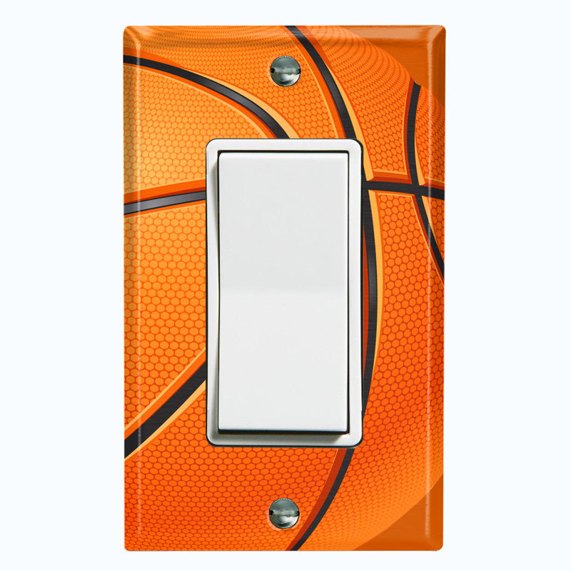 Plaque murale d'interrupteur à bascule Basketball 1-Gang