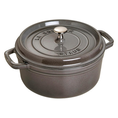 Staub Cast Iron 24cm Round Roaster/Cocotte, Dishwasher Safe
