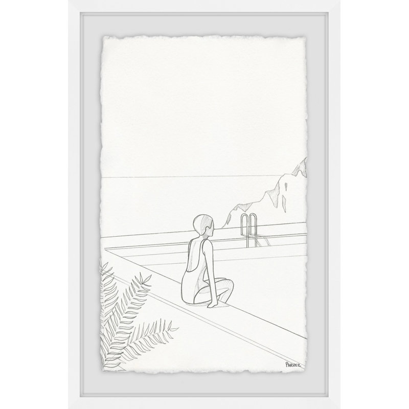 « edge of the pool » par parvez taj,-cadre photo, impression sur papier, H 45 po x l 30 po x P 1,5 po