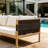 Outdoor Acacia Wood Loveseat Sofa-923435221