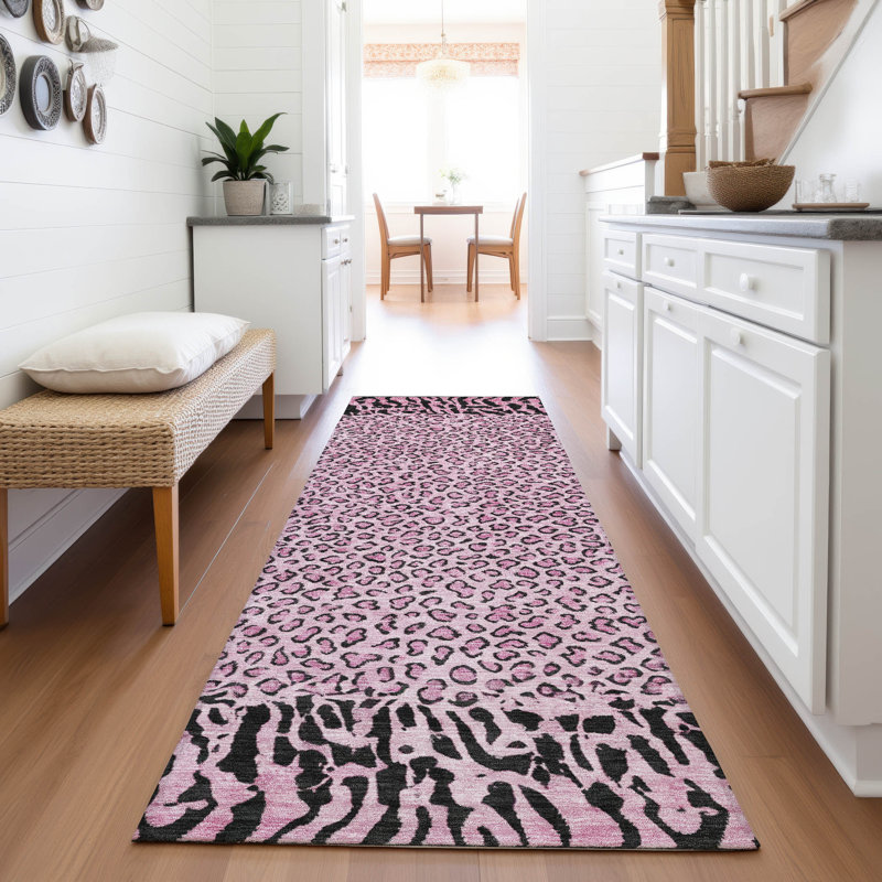 Premium Machine Washable Alvey AMF1230 Animal Skin Rug, Runner 2'3" x 7'6"