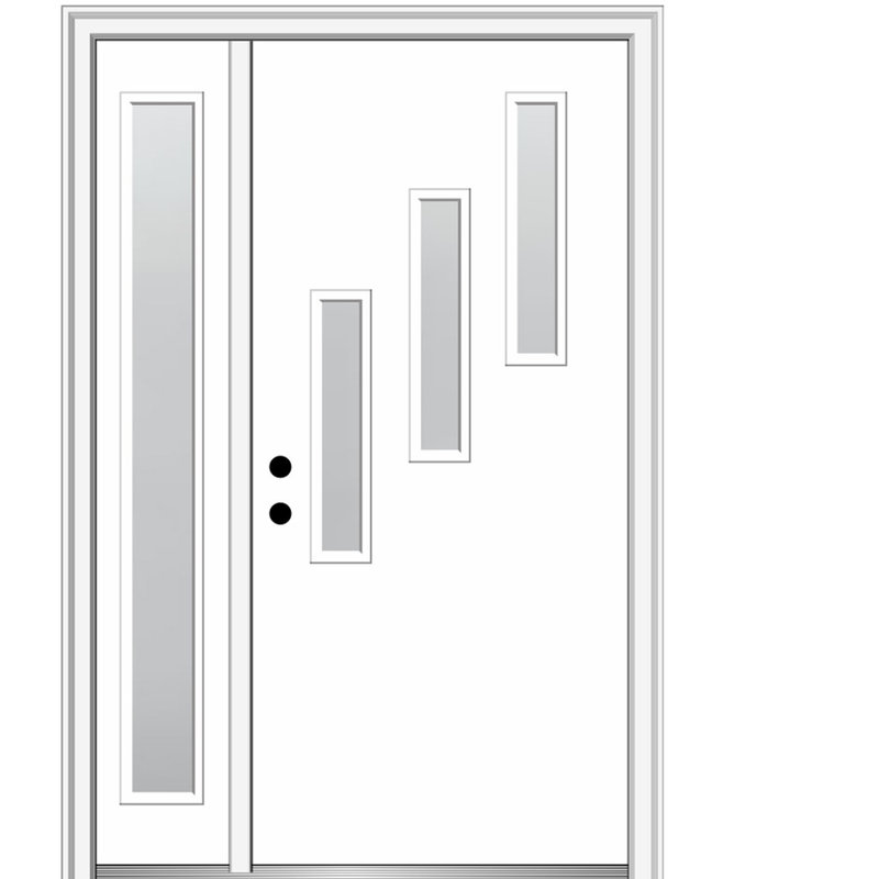 Portes d'entrée pré-suspendues avec projecteur Spotlight, 51 po x 81,75 po, Main droite
