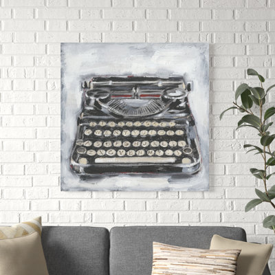 «Vintage Typewriter I», peinture sur toile