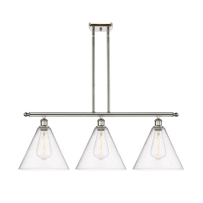 Luminaire suspendu linéaire à 3 lumières pour îlot de cuisine Angelissa