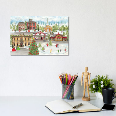 Christmas Village landscape 1 Piece Wrapped Canvas Wall Art