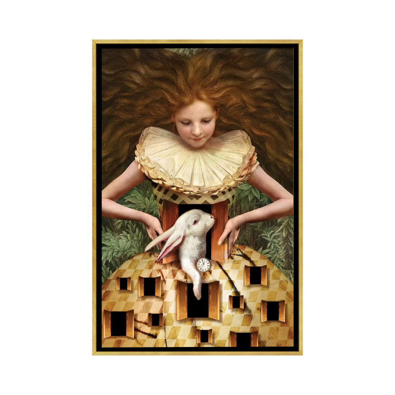 «Hello Alice» par Catrin Welz-Stein - impression d'art graphique, H 40 po x l 26 po x P 1,5 po, Pas de tapis