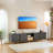 Luxury Fluted TV Stand With 2 Side Tables, Entertainment Center For Tvs Up To 80", Modern Media Console With Cabinets, TV Console For Living Room Bedroom-974885876