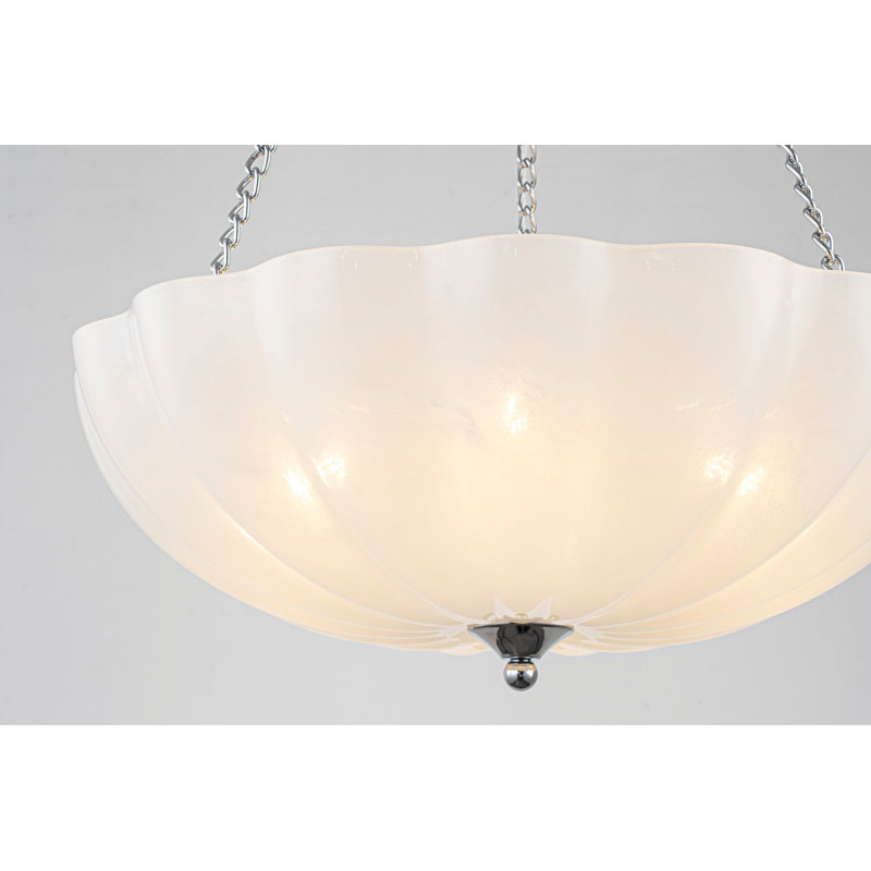 4-light Dimmable Empire Chandelier, Chrome