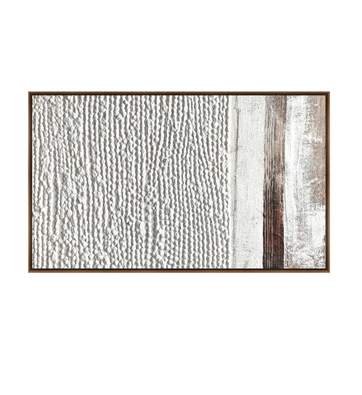Velora Single Picture Frame Painting on Wood, 150 cm H x 120 cm W, Walnut