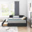 Structure de lit double pleine grandeur avec rangement-54049966
