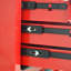 20 po, rouge et noir, chariot de rangement à 5 outils, glissière à roulement, chargement sécurisé de 15 kg, coffre, fonction de traction, boîte verrouillable à roulettes, capacité de chargement élevée, organisateur, poignée