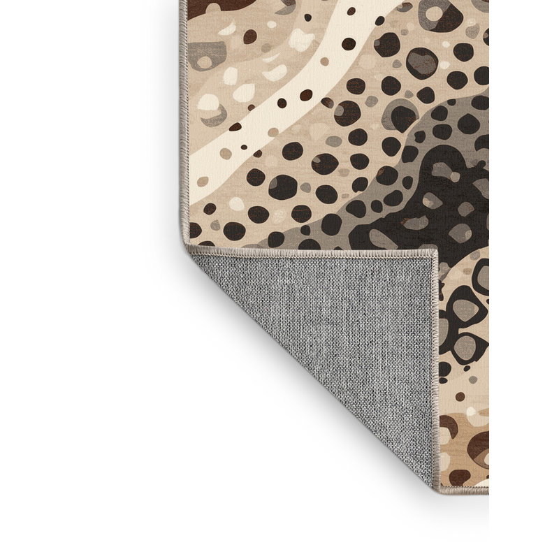 Machine Washable Oweda Stadium Concert Crowd Modern & Contemporary Rug in Beige – Beige Binding, 2x4