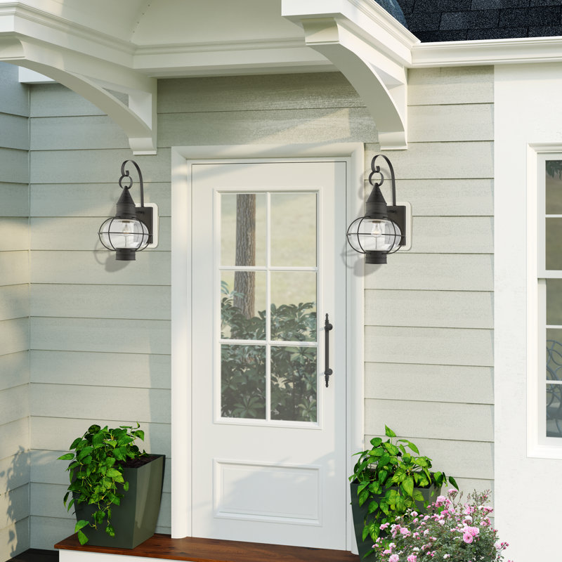 Lanterne murale d'extérieur H 20,5 po Aster, Gris anthracite
