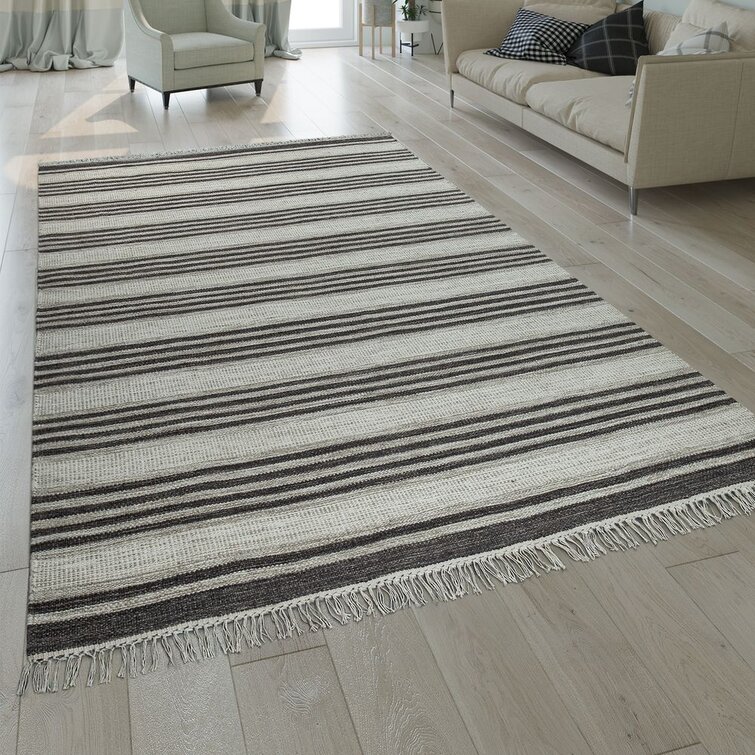 House of Hampton Astor Handmade Flatweave Grey Rug & Reviews | Wayfair ...