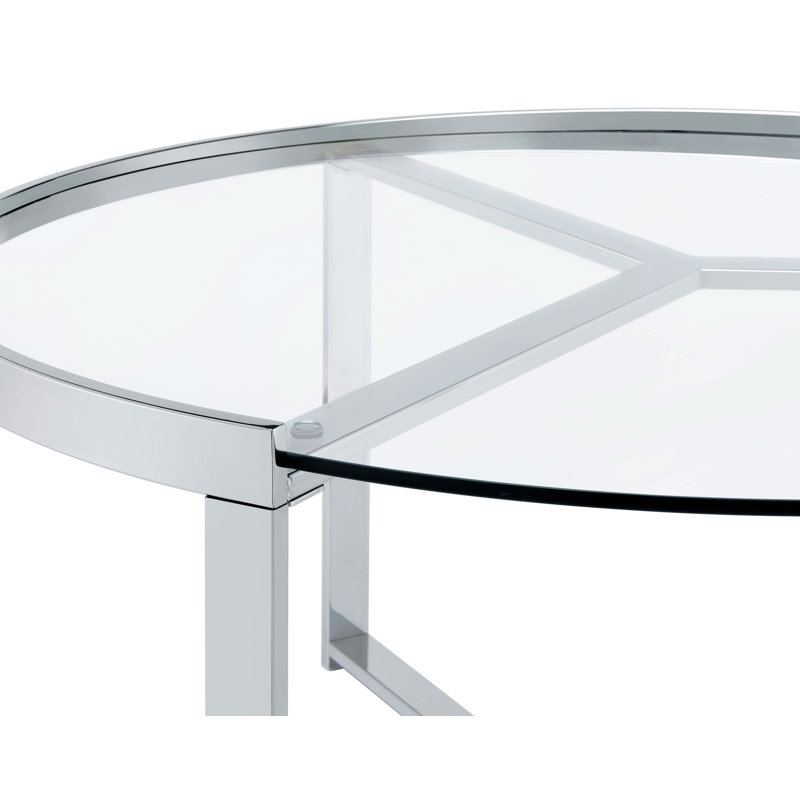 Table basse gigogne 2 pièces Wooldridge, Chrome chrome