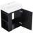Wall Mounted Bathroom Vanity With Sink, Metal Handle And Side Storage Shelves-1688425779