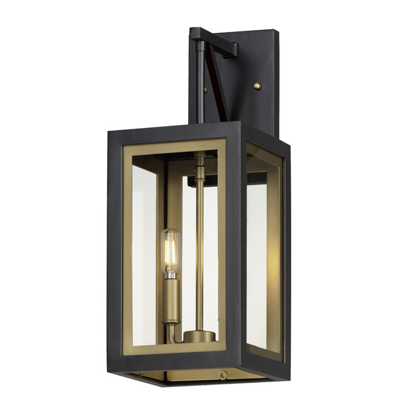Aluminum Wall Light, Black/Gold