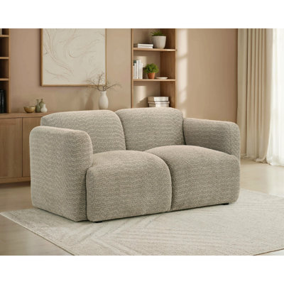 Two-Seat Loveseat Featuring A Low-Profile Sculptural Silhouette And Soft Rounded Edges, Ideal For Conversation Areas, Bedrooms