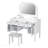 44.4" Makeup Vanity Desk With Large Adjustable Mirror, Dressing Table Set With Drawer & Cabinet, Space-Saving Beauty Station For Bedroom, White