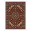 Tapis oriental rouge / bleu marine lavable à la machine avec envers antidérapant-2001965320