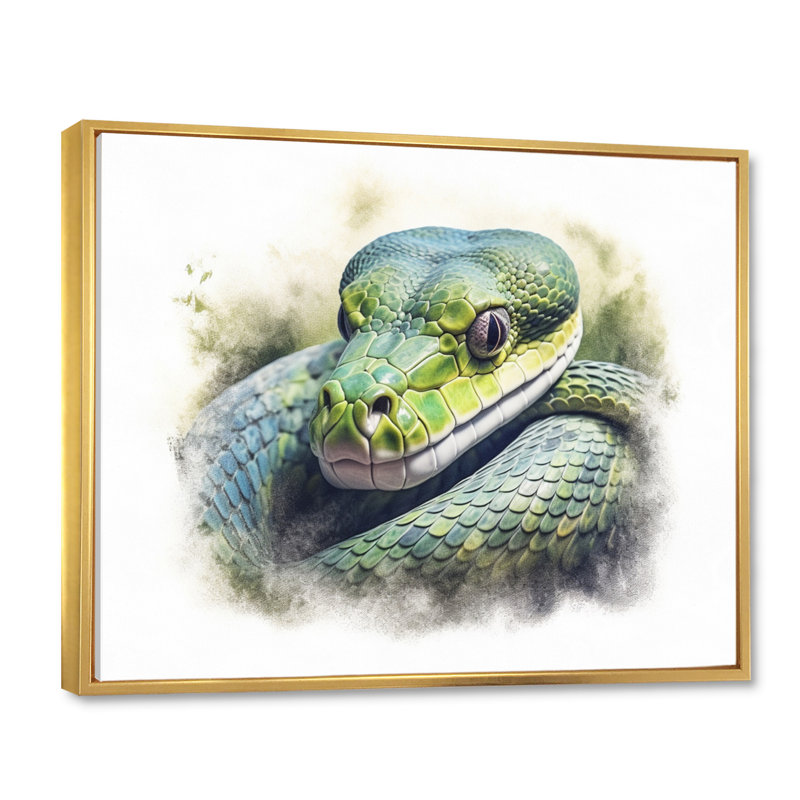 Wild Wild II - Reproduction d'art mural animaux, Cadre flottant doré, H 30 po x l 40 po x P 1,5 po