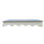 Auvent de porte carré carré - Mur en béton d'aluminium de 0,377 po de largeur et 34 po de profondeur avec auvent en polycarbonate de 0,137 po