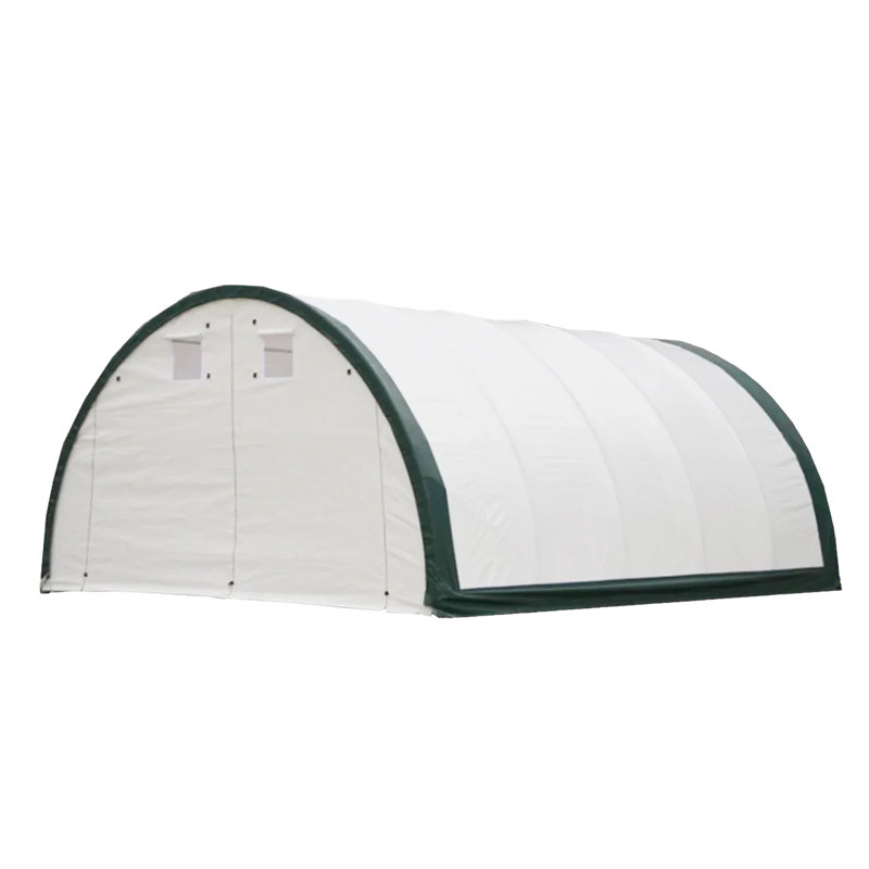 Abri de rangement à arche simple l 20 pi x l 30 pi x H 12 pi PE