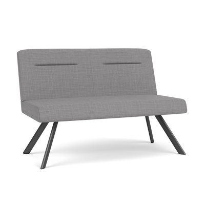 Willow Lounge Reception Armless Loveseat Steel Legs