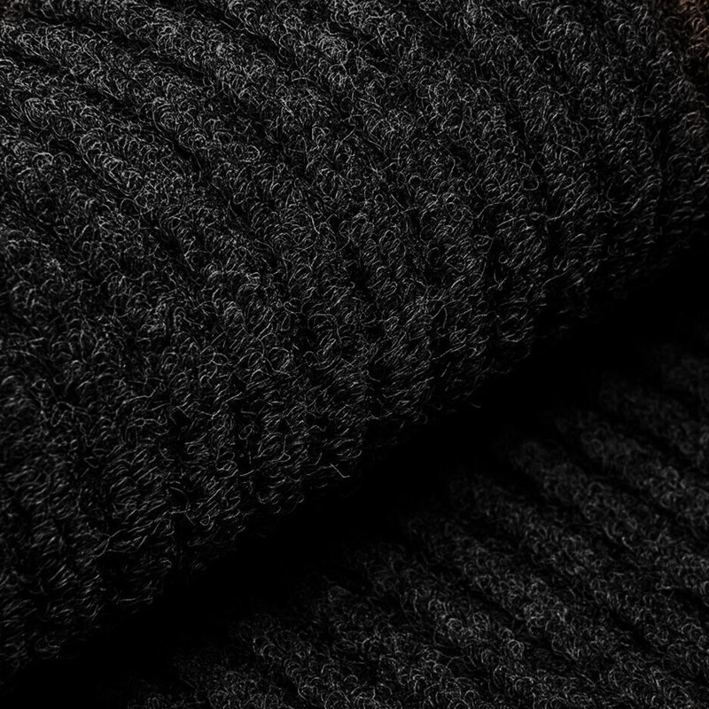 Non-Slip Heavy-Duty Indoor Outdoor PVC Rubber Door Mat, 50cm W x 80cm L, Black