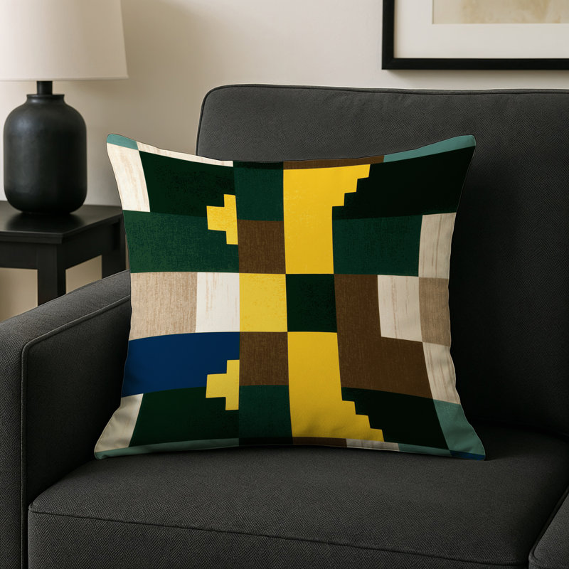 Angular Earth Indoor And Outdoor Pillow, Square 20"