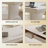 Modern Minimalist Cream-Colored Piano Lacquer 4-Drawer Desk-494988586