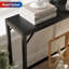 Console étroite noire avec station de charge - Table de canapé mince avec prises de courant et ports USB - Table d'appoint moderne en métal et en bois pour entrée, salon, chambre à coucher - noir-978184449