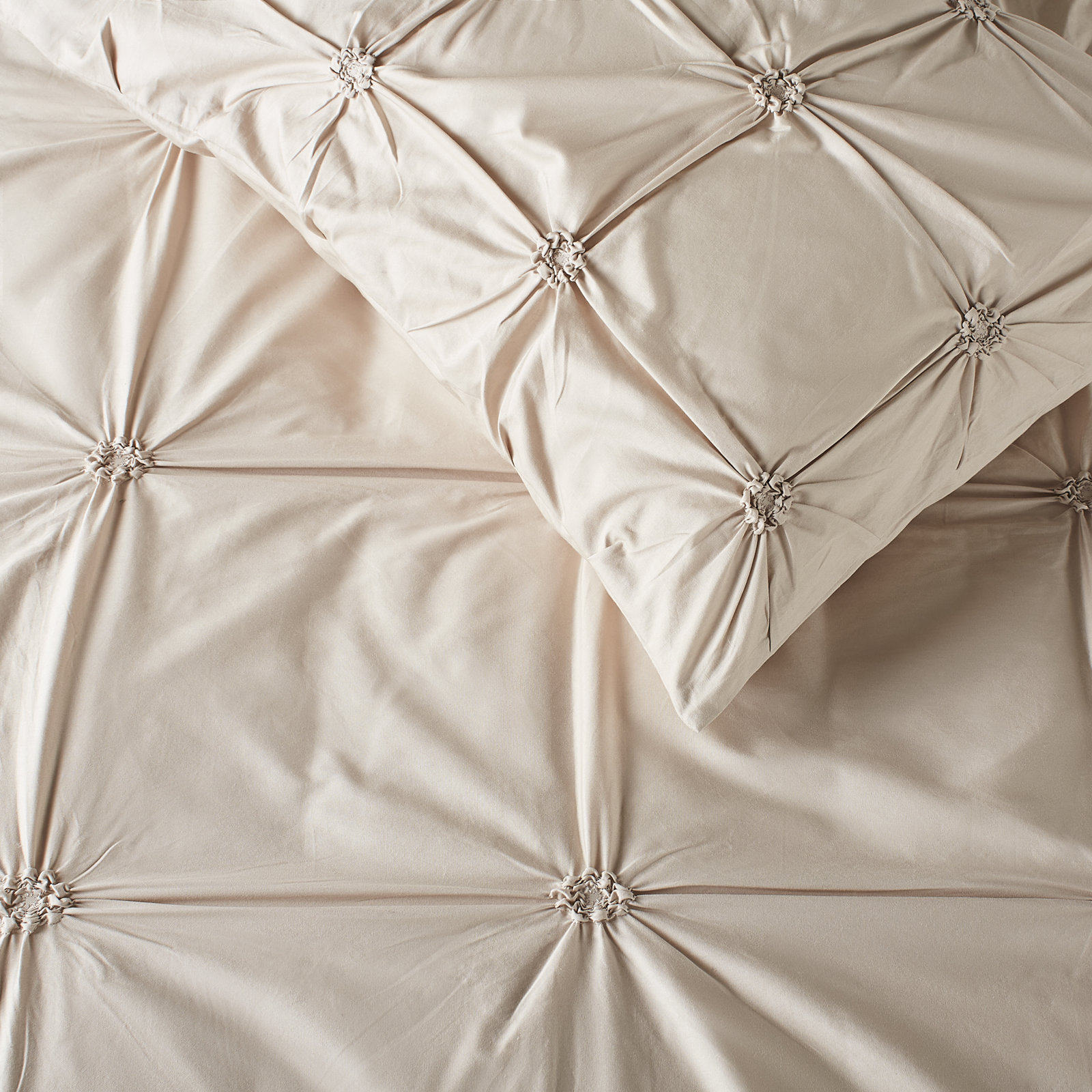 Basile Cotton Duvet Cover Set, Full / Queen, Taupe